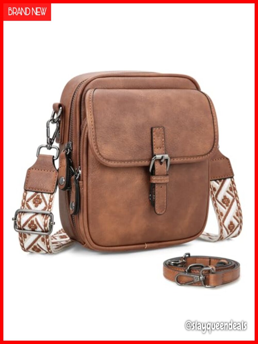 Small Anti Theft Leather Crossbody Bag RFID Messenger Purse